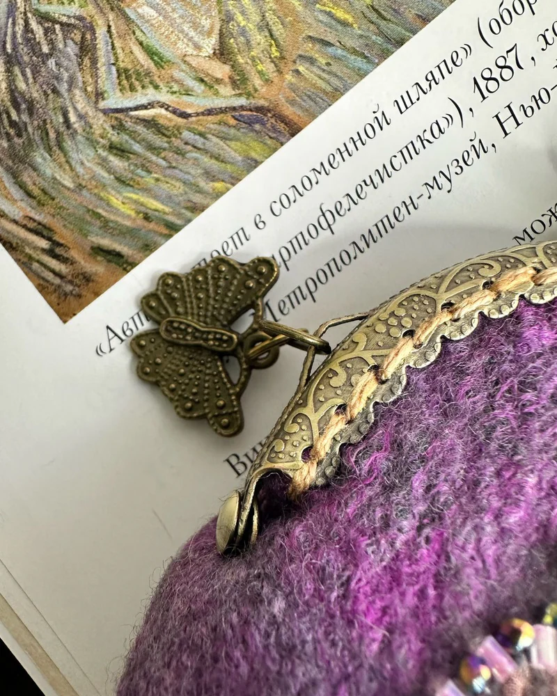 Очечник с фермуаром. Футляр для очков женский. Подарок коллеге. арт3