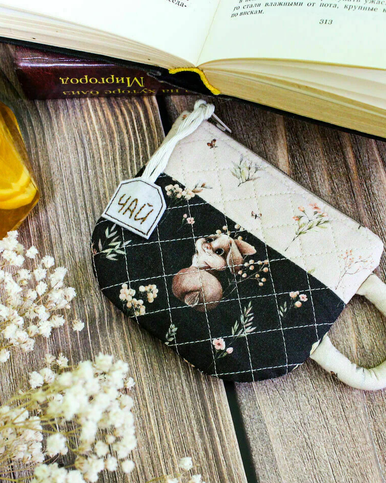 Кошелек-чашечка Нежность на молнии Монетница В ассортименте