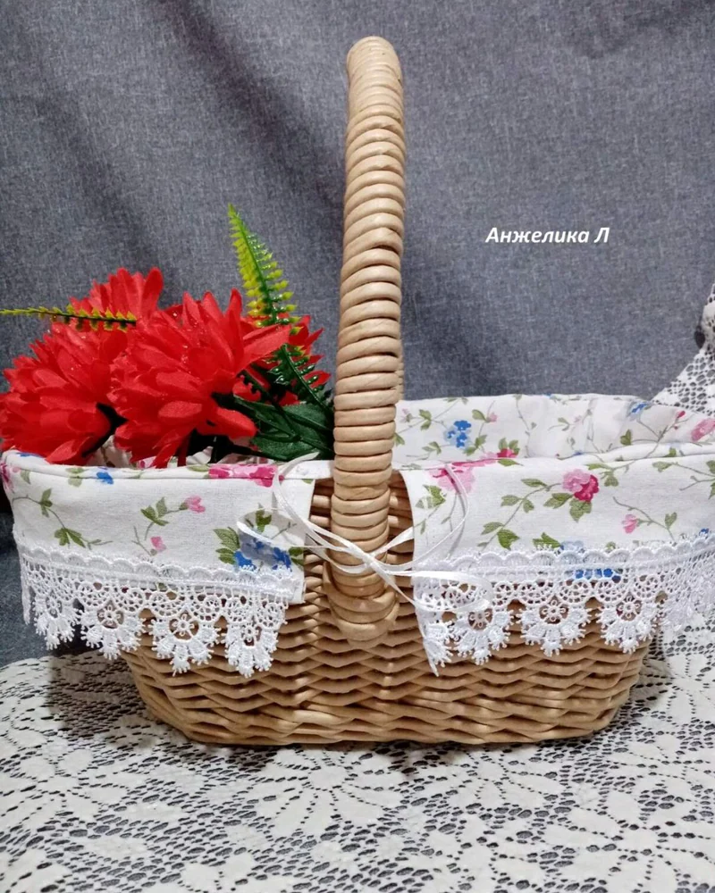 Пасхальная корзина, корзина для хранения, для букета, для сбора урожая