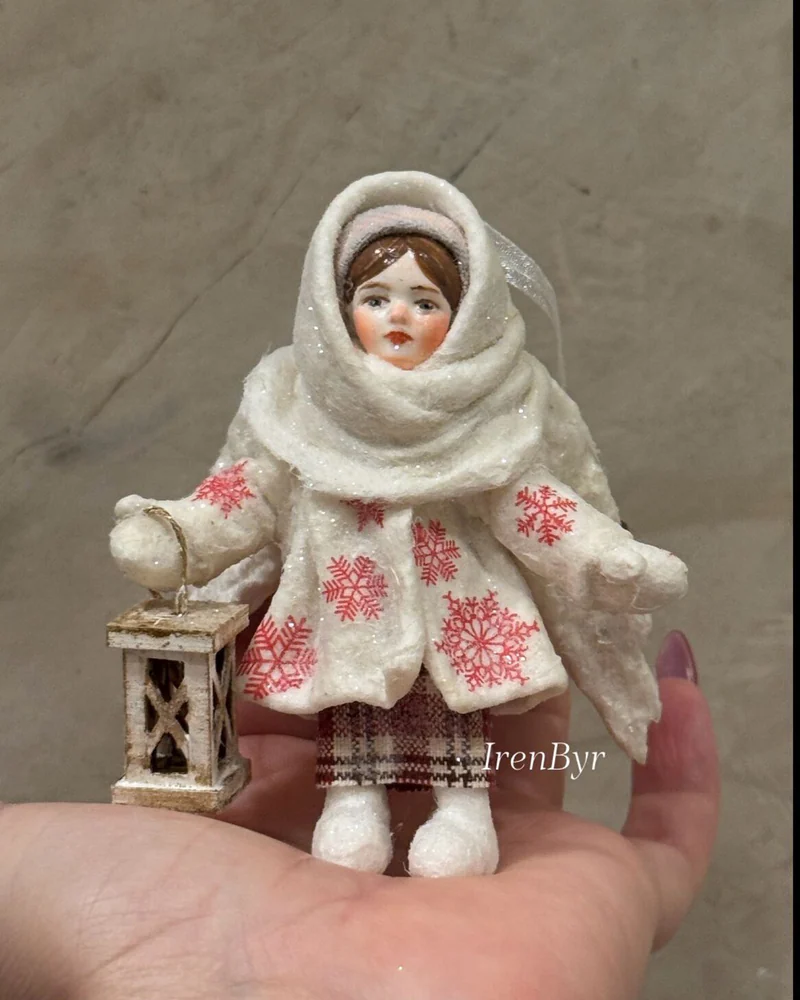Ватная ёлочная игрушка Ангел