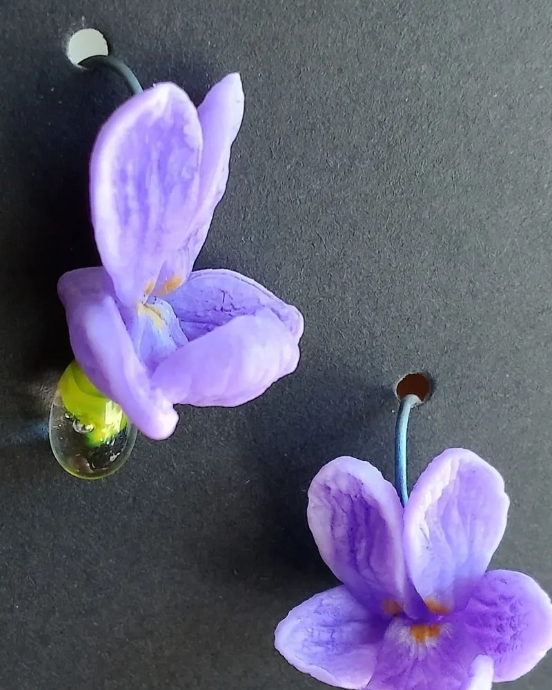 Серьги фиалки Violets — Фиолетовые цветы