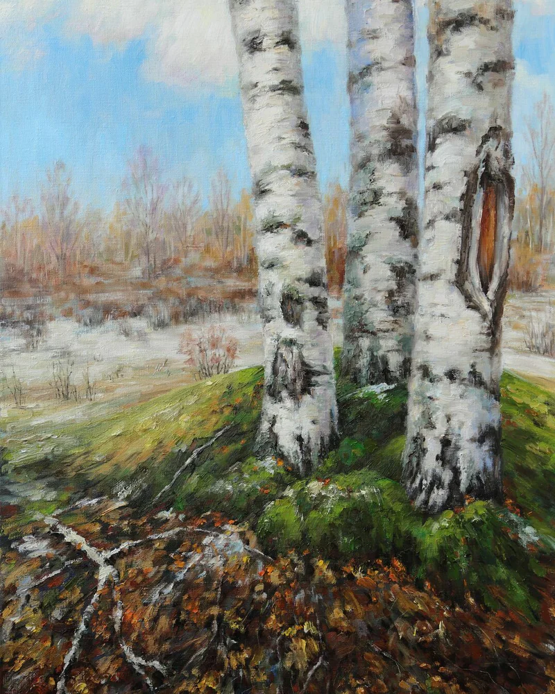 Три сестры. Картина холст масло