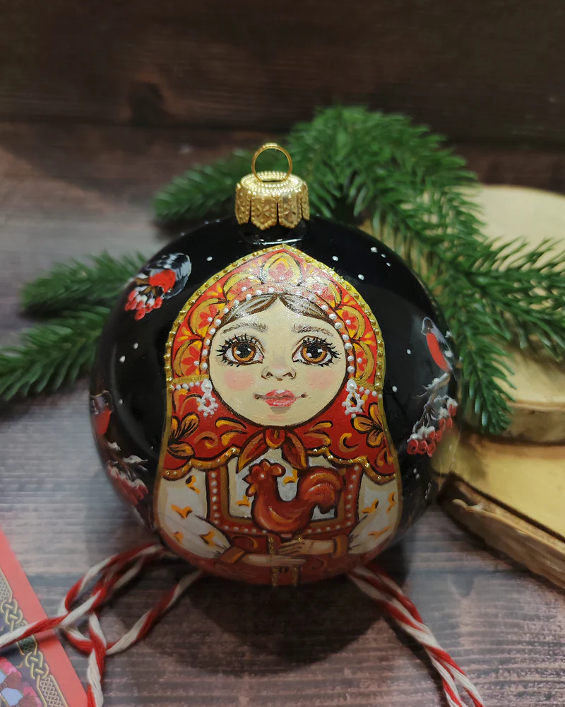 Ёлочный шар "Матрёшка"