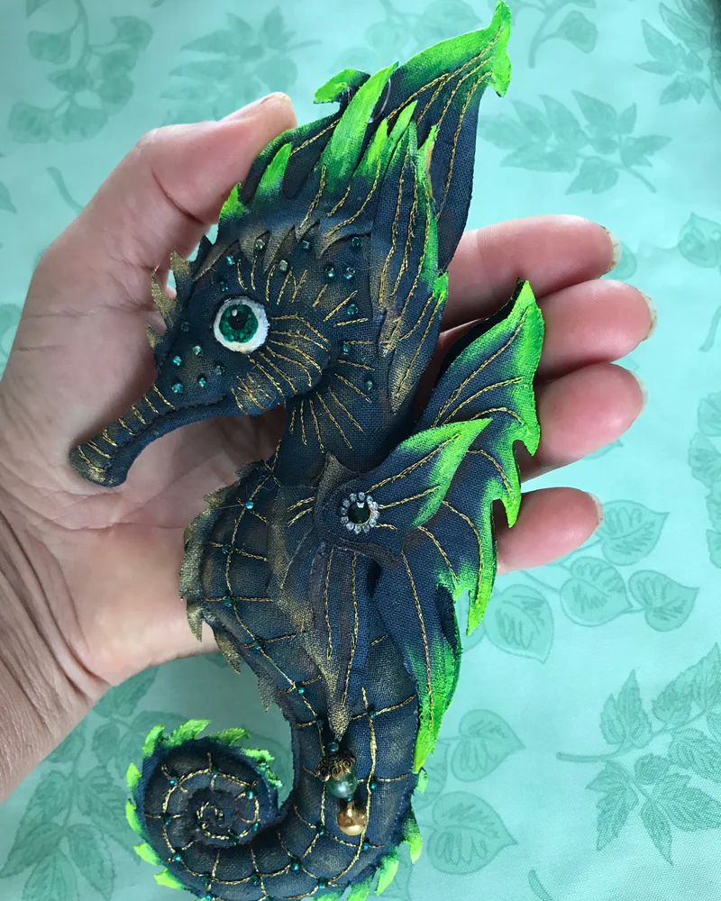 Морской конёк — Тёмно-бирюзовый, 20,5 см