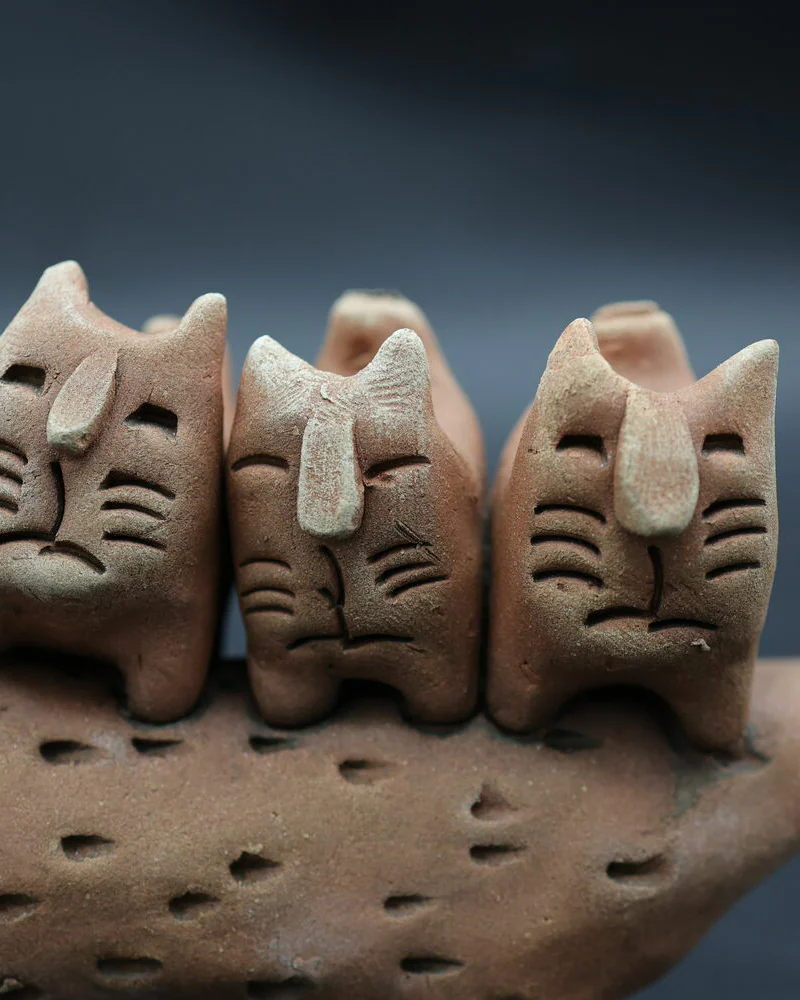 Кот Папа с котятами
