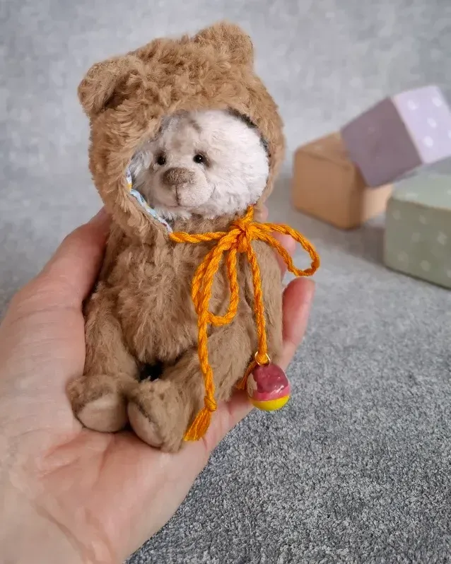 Мишка Тедди Тишка, коричневый, 14 см