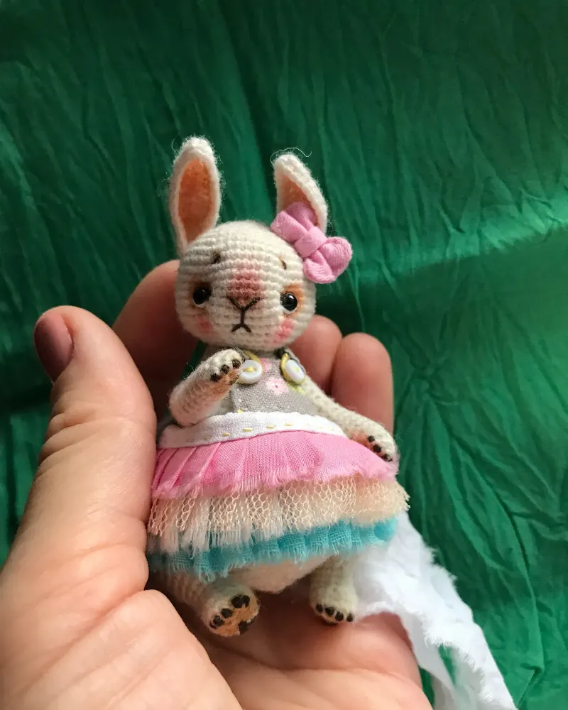 Зайка тедди, 8 см — 8 см
