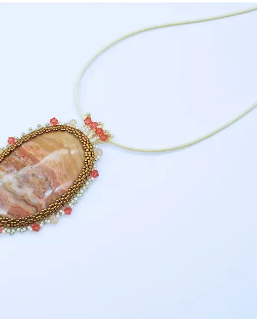 Авторский кулон с ониксом и Swarovski