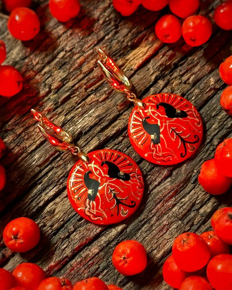Серьги рябиновые