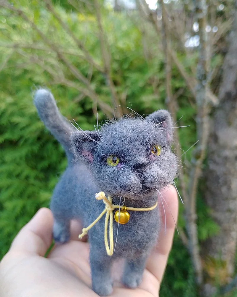 Котики. Войлочная миниатюра