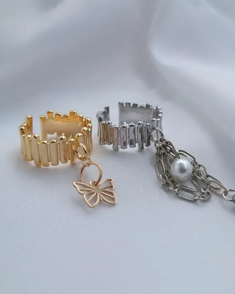 Кольцо с подвеской, регулируемый размер — Кольцо с подвеской, регулируемый размер