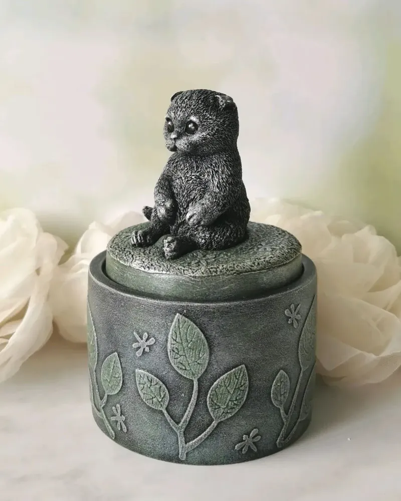 Шкатулка с шотландским вислоухим котиком