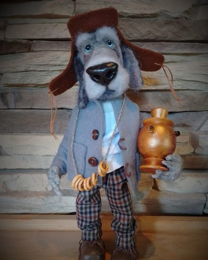 Григорий. Пёс. Игрушка из шерсти