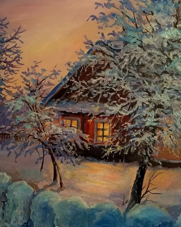 Картина «Дома ждут» — мультиколор