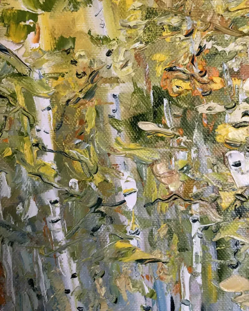 Березы. Картина маслом 20×30 см — 20×30 см