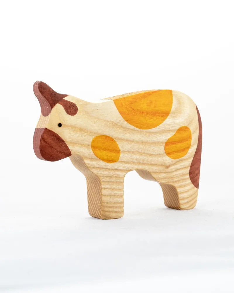 Домашние животные, деревянные фигурки-игрушки — Корова