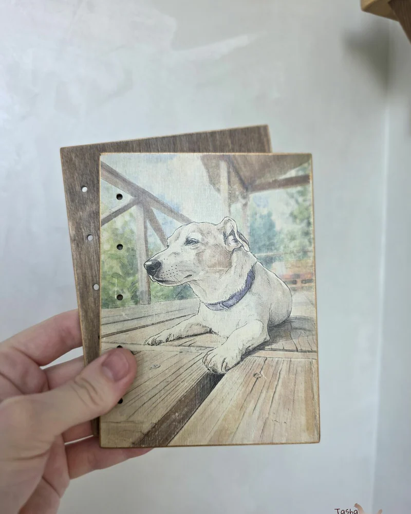 Деревянный блокнот А6 с вашим питомцем — Your Pet
