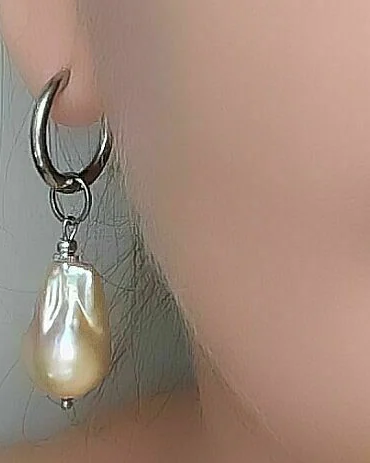 Серьги с жемчугом барокко