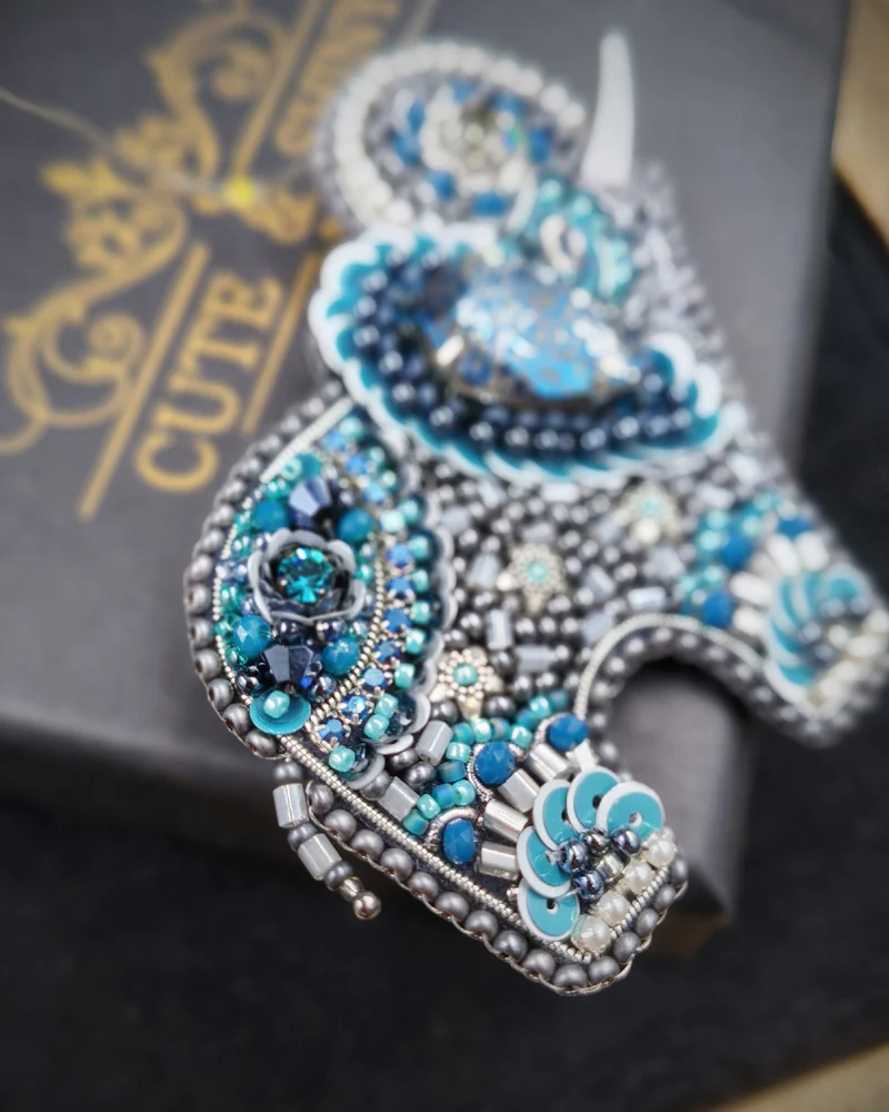 Брошь Индийский слон / Elephant brooch