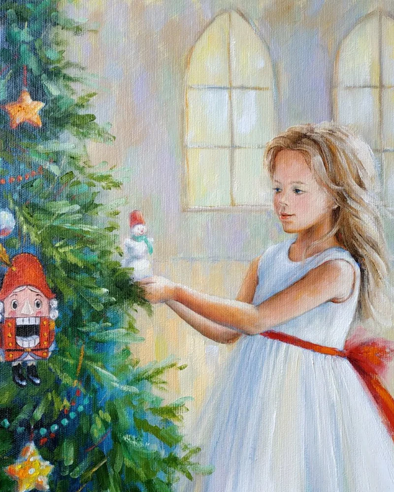 Новогодний ноктюрн. Картина маслом