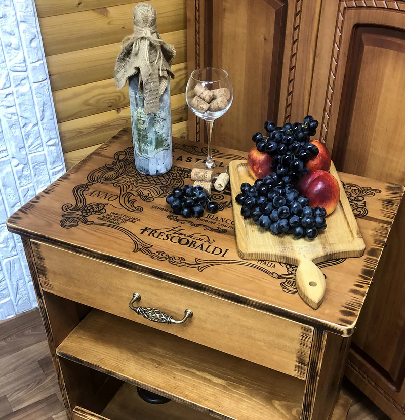 Тумба сервировочная из сосны «Вина Италии»