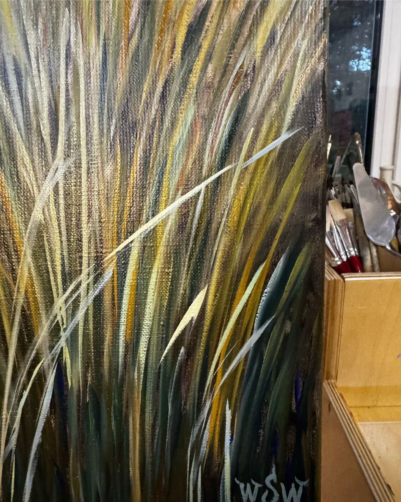 Картина маслом «Травы» 50×70 см — Оригинал