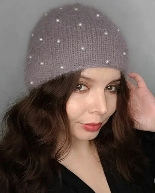 мини шапочка с бусинами