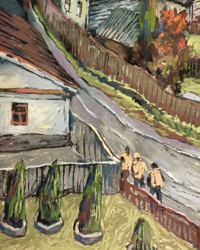 Картина сухой пастелью Перемиловская высота, 57*98