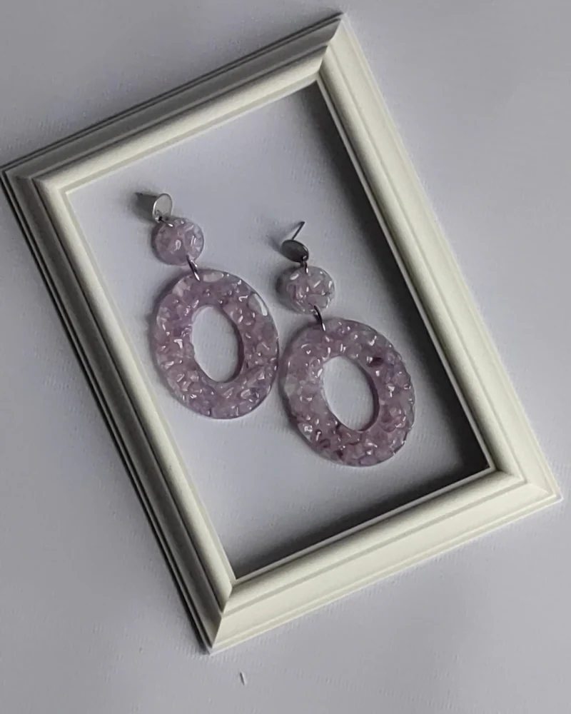 Двойные серьги из аметиста — Серьги из аметиста