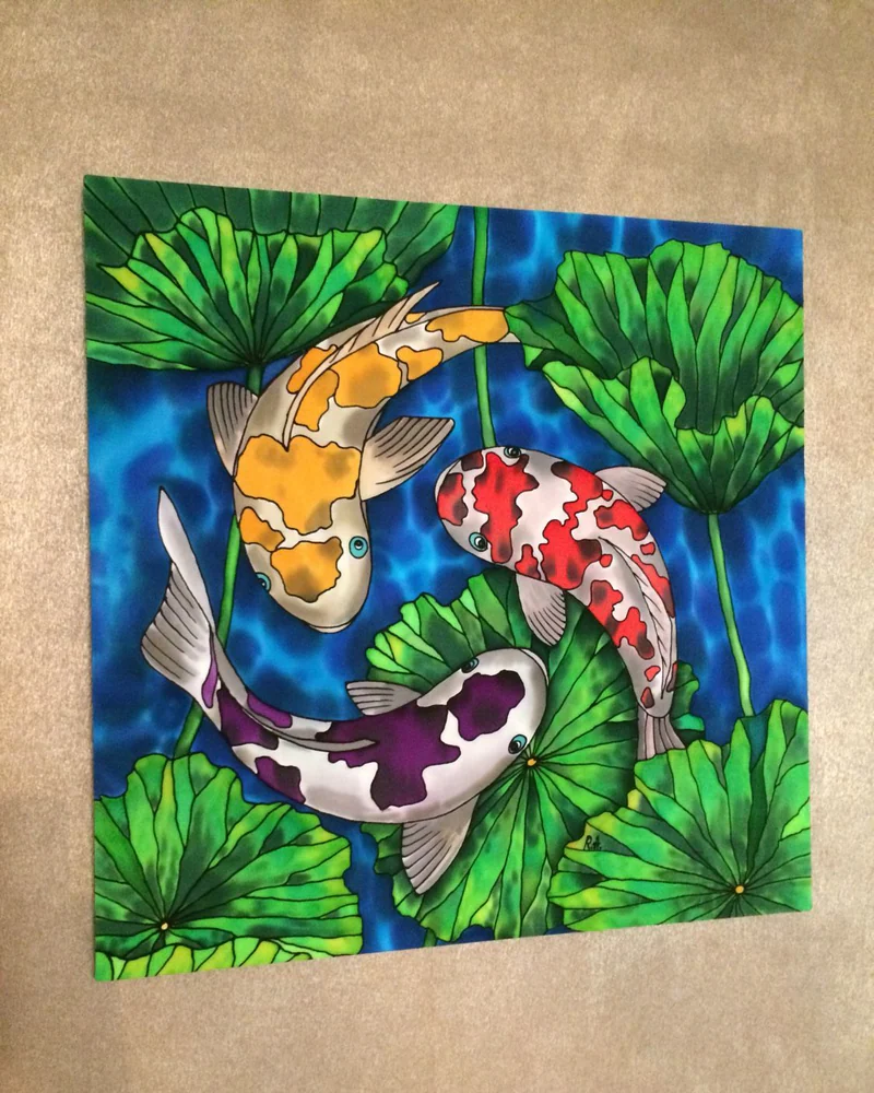 Панно «Карпы Кои» — 60×60 см