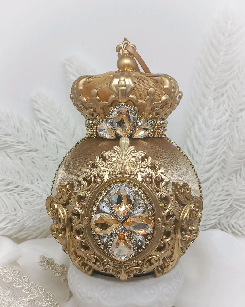 Елочные шары Королевские золотой ёлочные игрушки