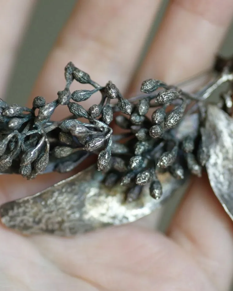 Длинные серьги "Olive" — серебристый — Серебристый