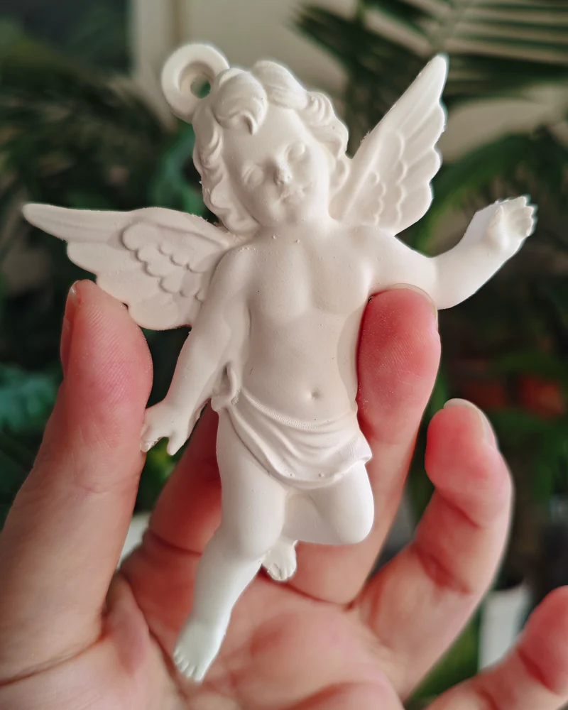 Ангел из гипса ручной работы / Елочная игрушка — Ёлочная игрушка
