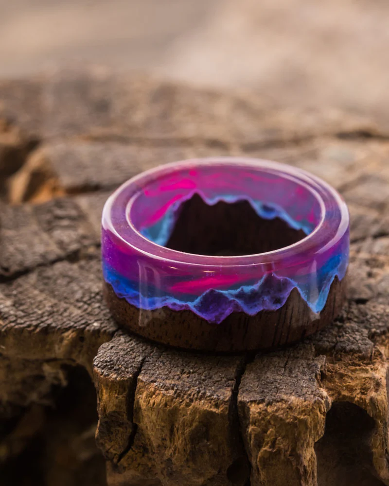 Парные/Обручальные кольца из дерева "Norway Lights" — Основной вариант
