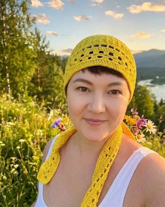 Летняя косынка крючком