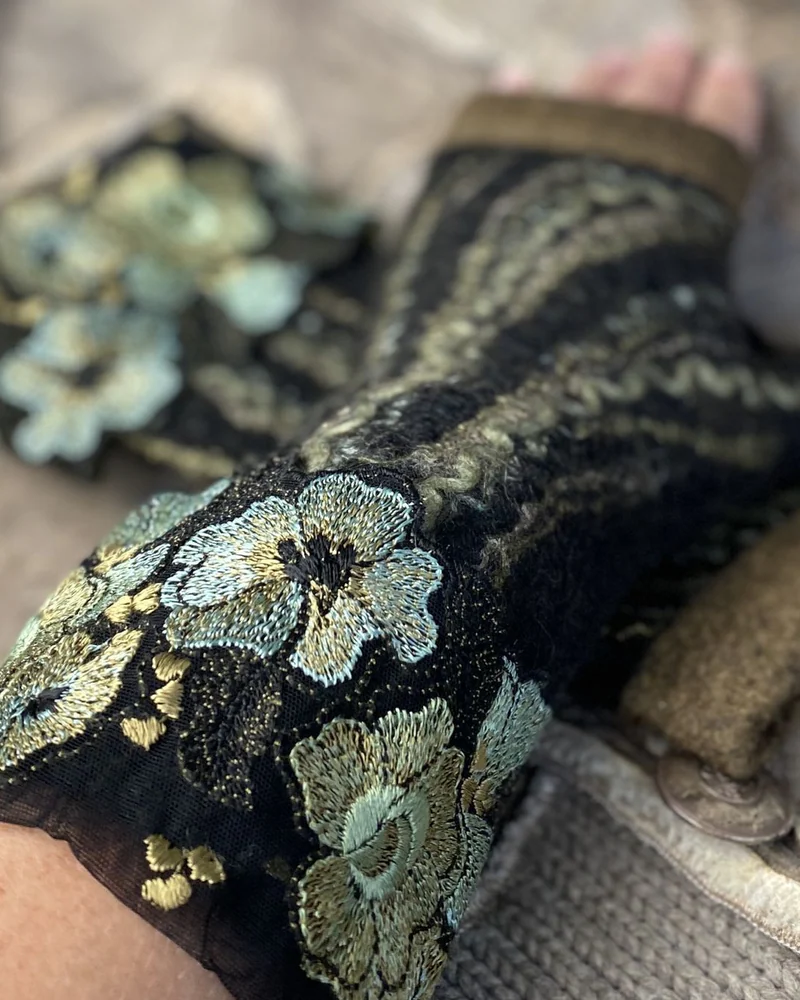 Митенки валяные «Floral style»