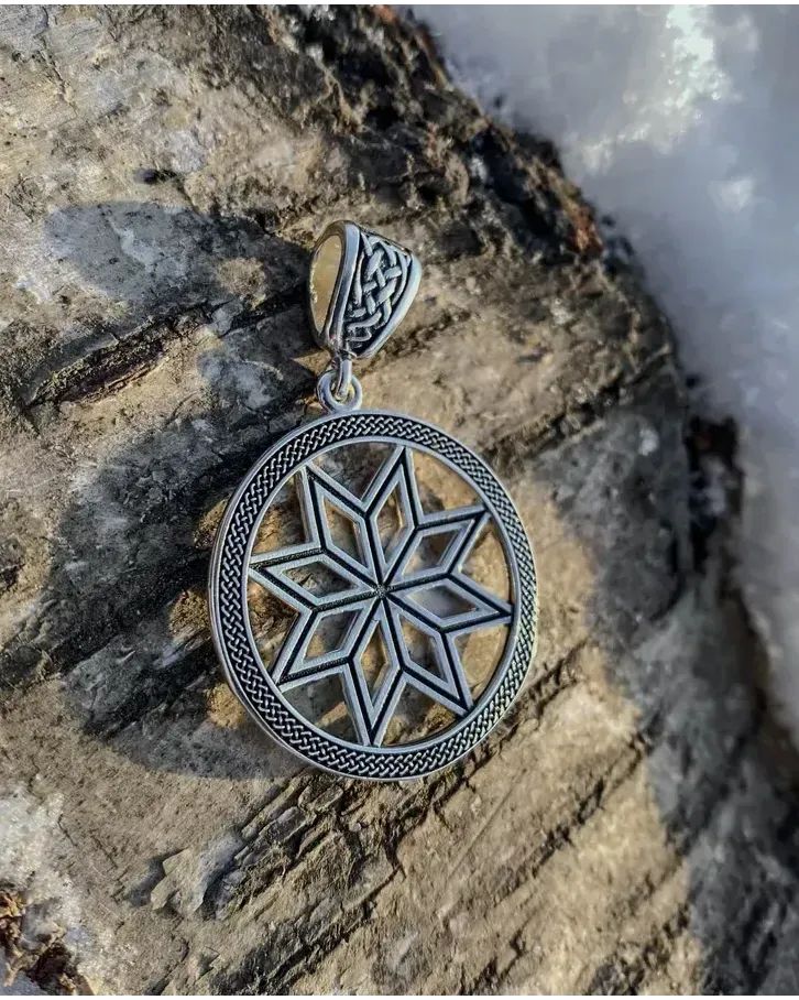 Оберег Алатырь из серебра 925 — 2,90 см