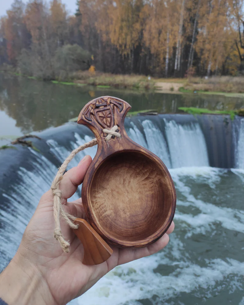 Кукса из липы Ратник, чаша, ковш из дерева.