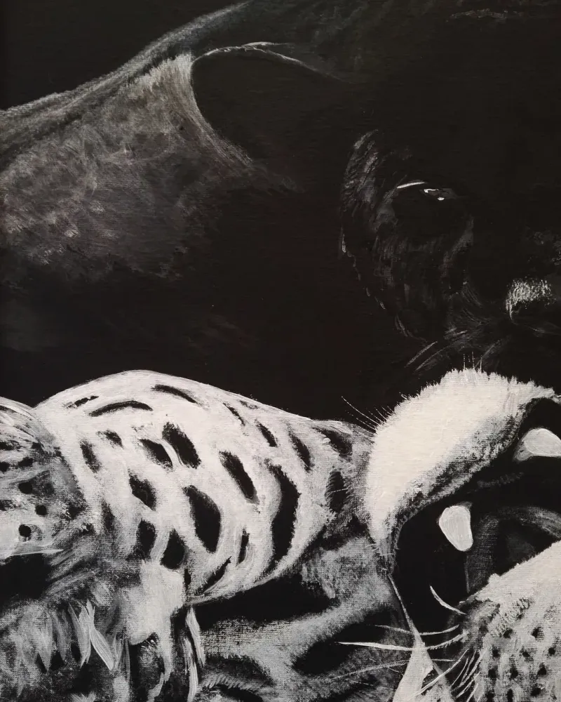 Кошки. Картина акрилом 50×40 см — 50×40 см