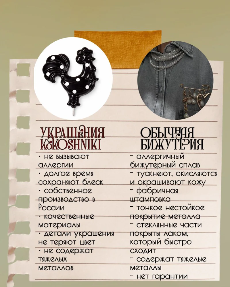 Брошь — Черный в горох