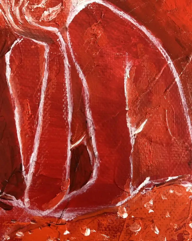 Девушка и птичка. Картина маслом 20×20 см — 20×20 см