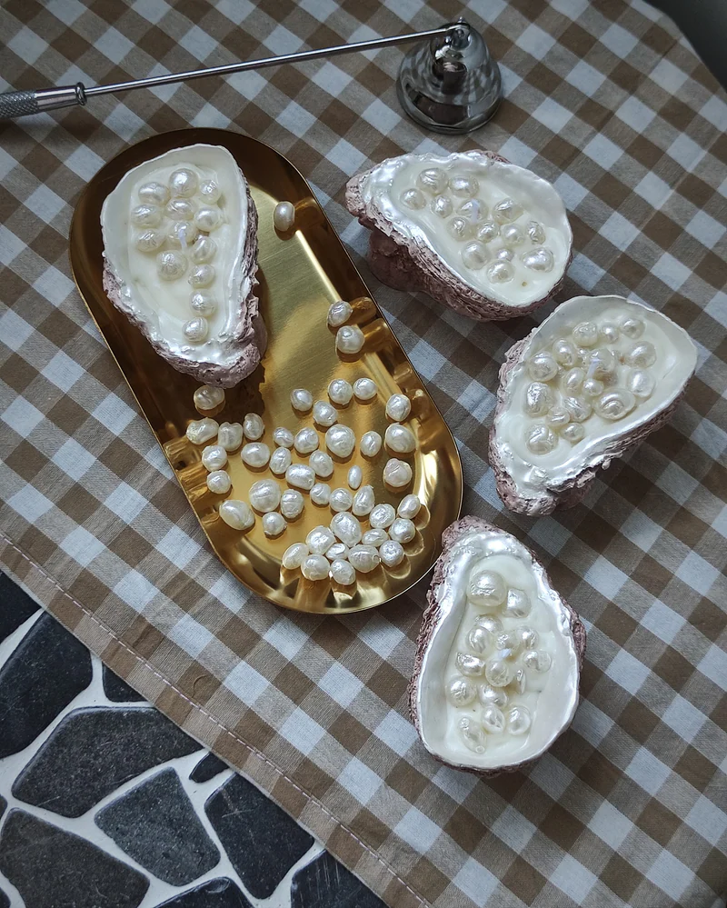 Свеча Ракушка с жемчугом