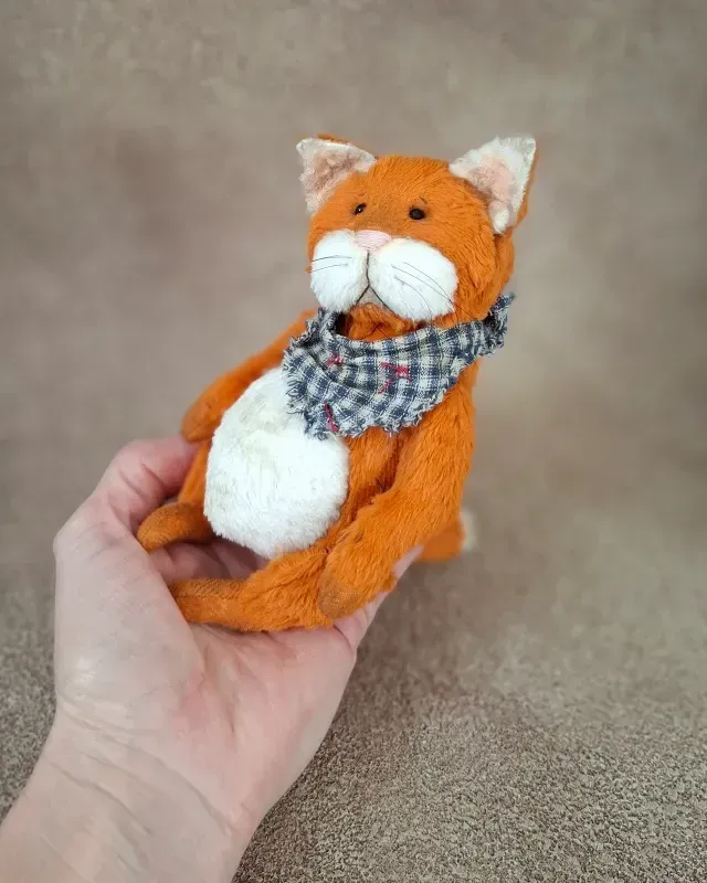 Котик Тедди Маркус, рыжий, 16 см