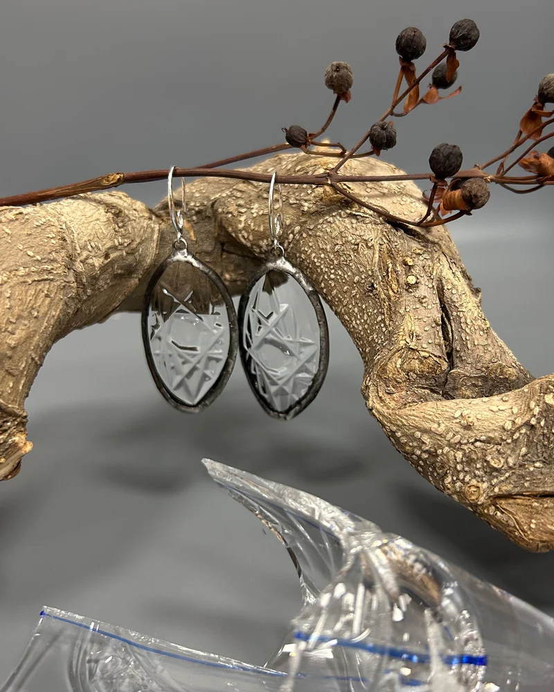 Серьги из винтажного хрусталя