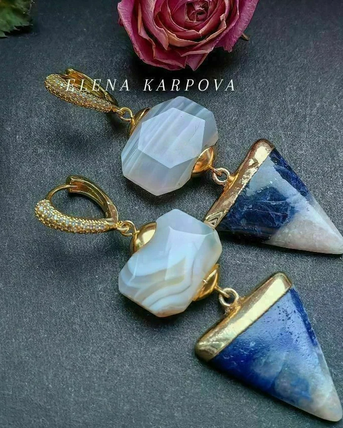 Серьги из натуральных камней