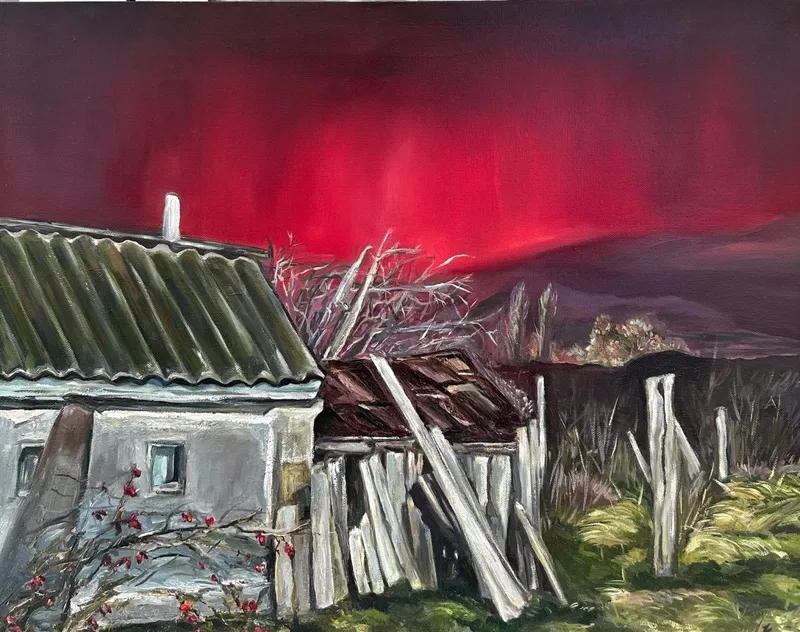 Картина маслом «Бобровский закат»
