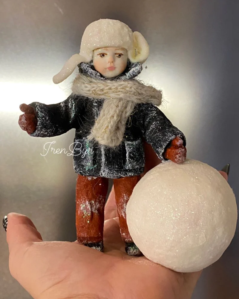 Ёлочная ватная игрушка