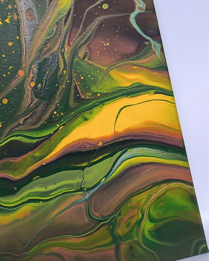 Картина жидким акрилом (fluid art) 40х40 см