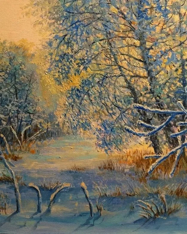 Картина «Морозный денёк» — мультиколор