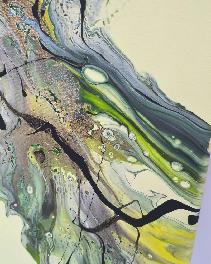 Картина жидким акрилом (fluid art) 40х40 см